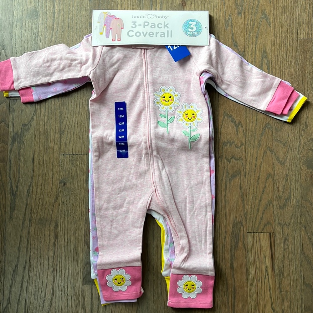 Koala Baby Coveralls (3 Pack / 12M)